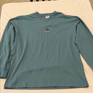 Nike ACG Men's Medium Teal Long Sleeve DRI-FIT